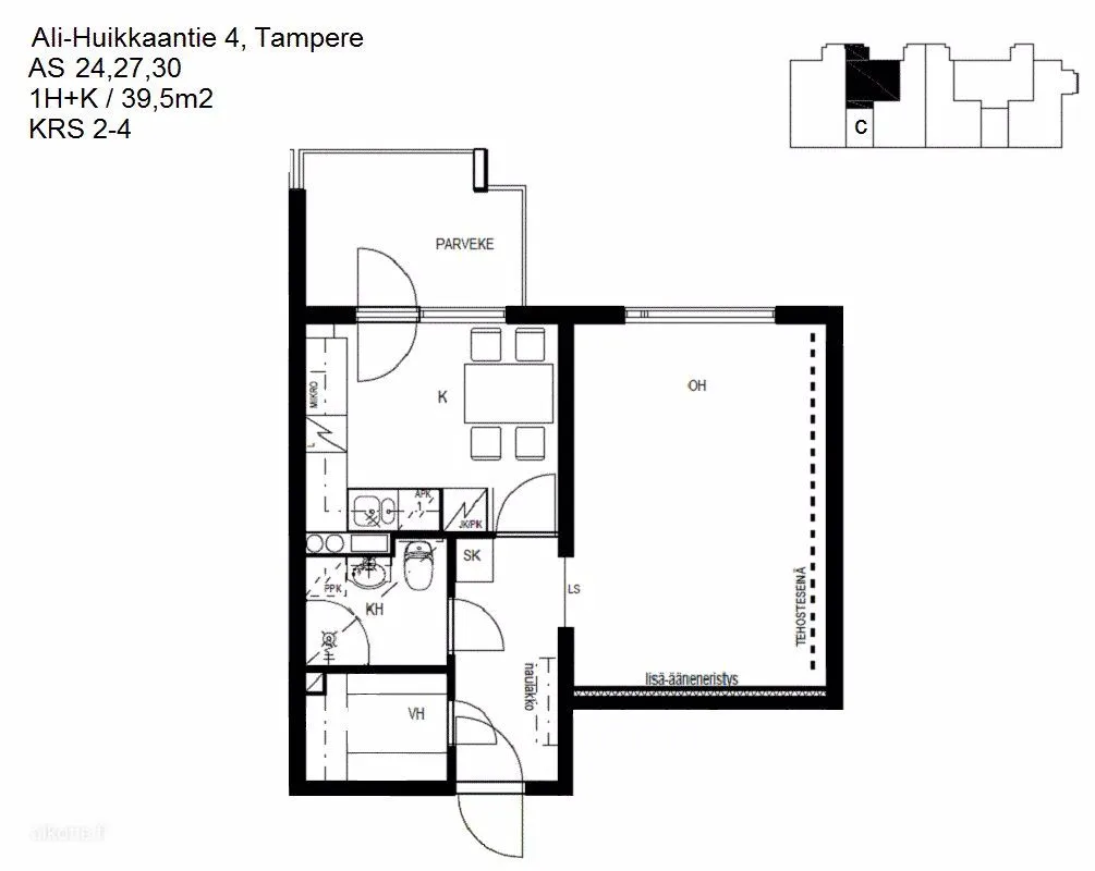 Plan - Modern Studio Flat Near Tampere University
