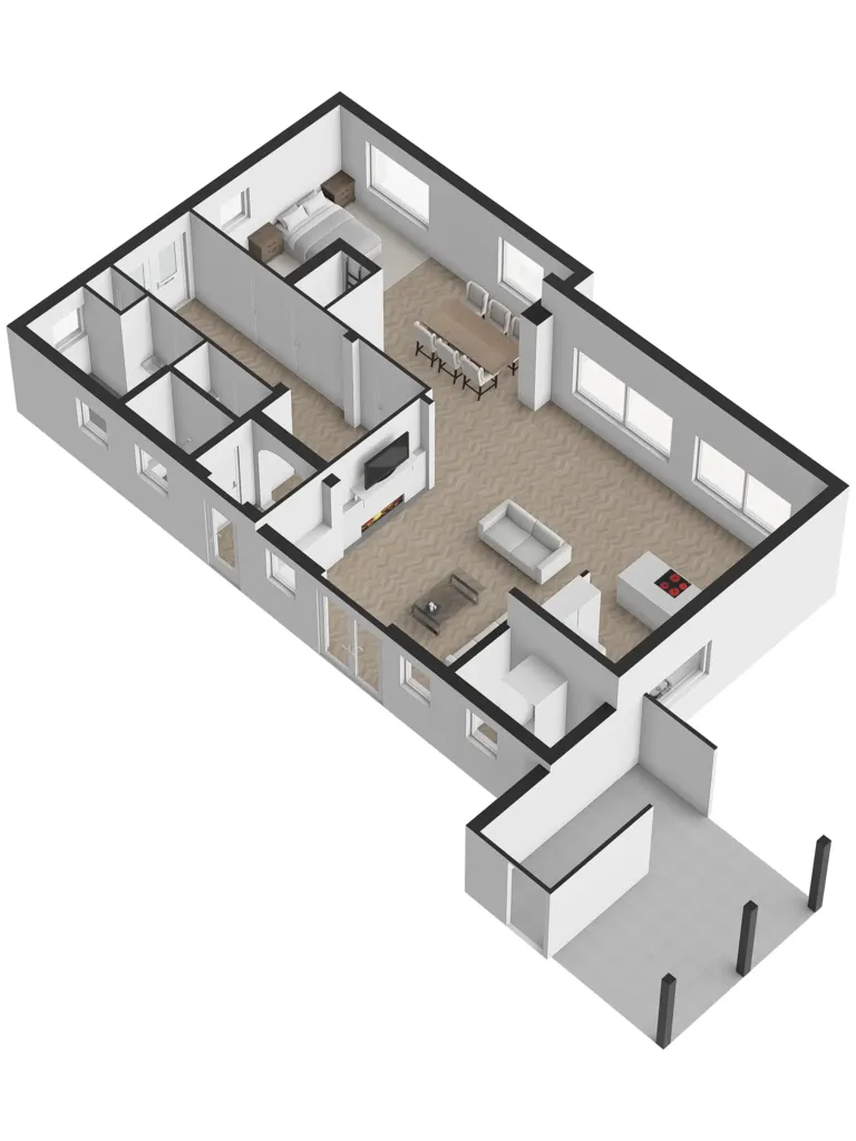 Planimetria - Renovated Schoolhouse with Loft in Oudelande