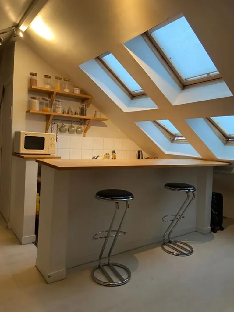 Cuisine - Studio Meublé avec Internet Inclus à Marcq-en-Barœul