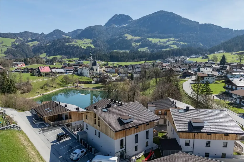 Vue aérienne - Modern Apartment with Private Garden in Alpbachtal