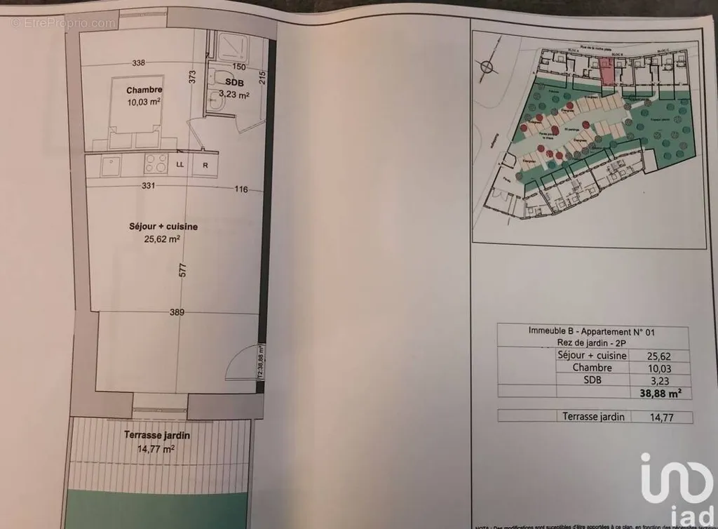Planimetria - 2-Bedroom Apartment with Terrace in Étampes