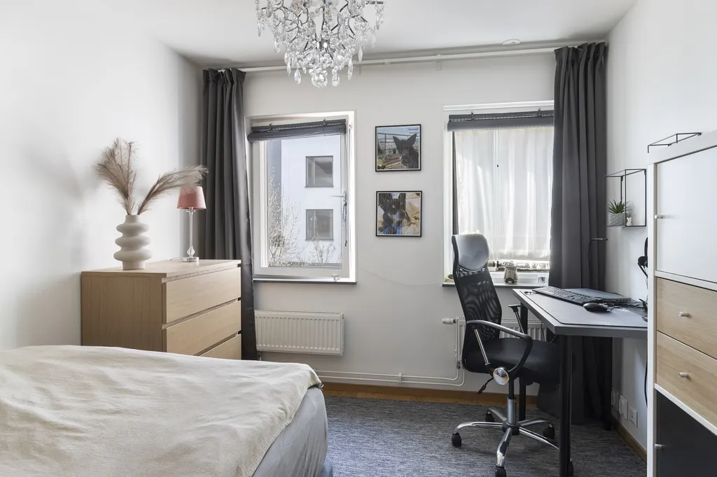 Camere da letto - 2nd Floor Flat with Mälaren View in Lillåudden