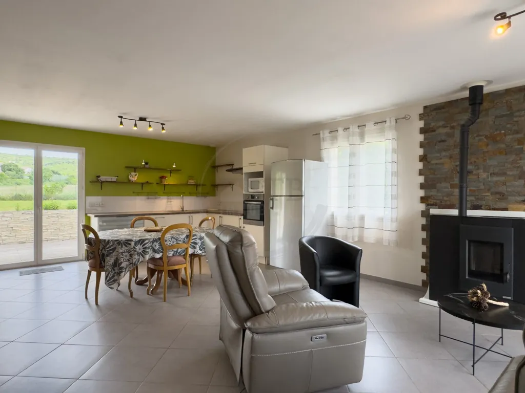 Living Room - Terraced House with Garden in Chomérac
