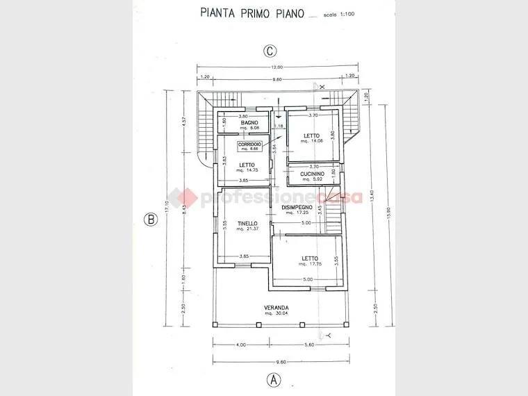 Planimetria - Villa with Sea View in Leporano