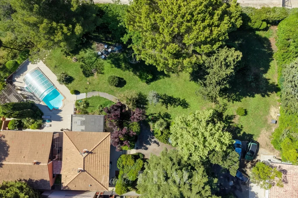 Vue aérienne - Maison Provençale avec Piscine à Aix-en-Provence