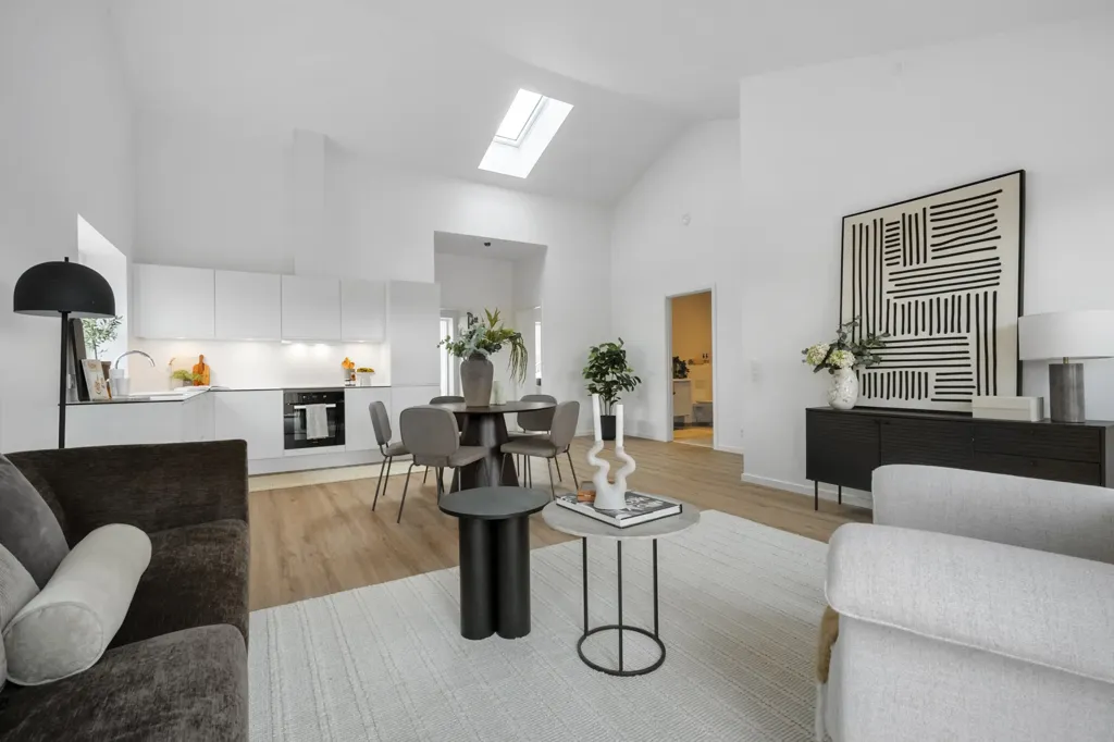 Living Room - Apartment with Balcony in Søagerhusene