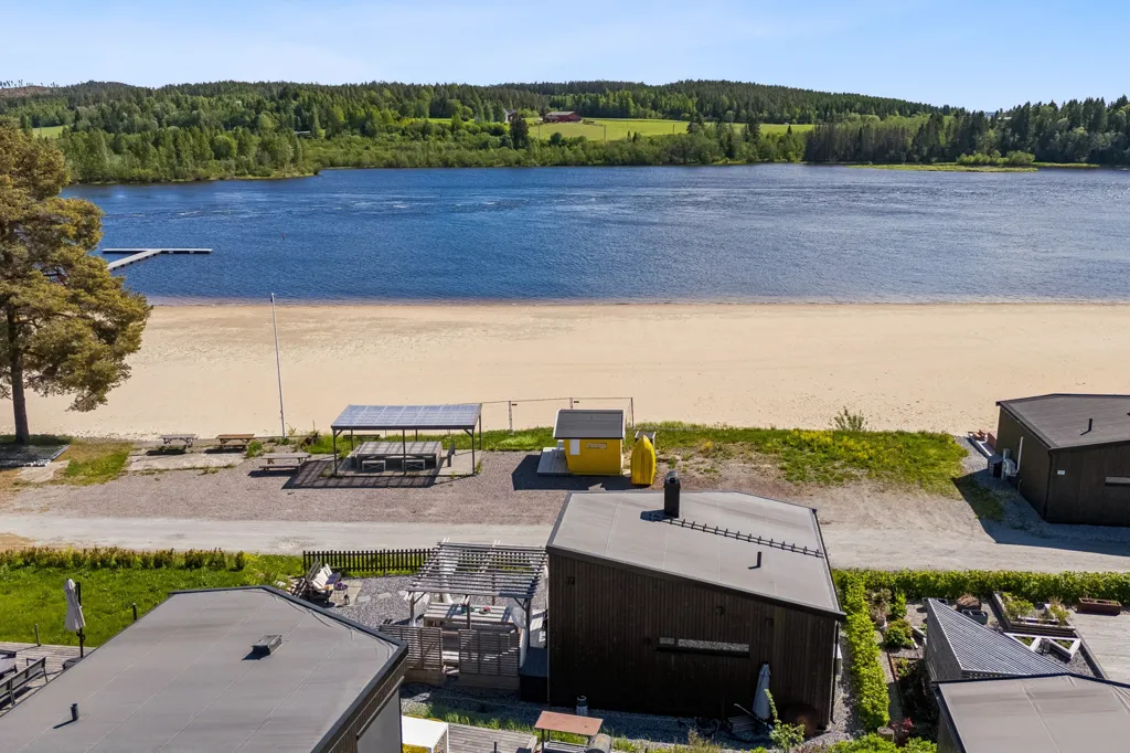 Vue aérienne - Modern Holiday Home with River View near Oslo