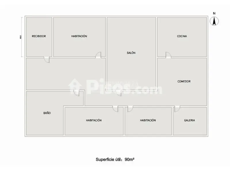 Plan - Spacious Apartment with Balcony in Can Boada, Terrassa
