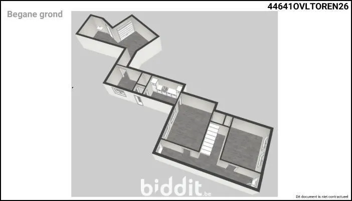 Plan - Maison à Rénover avec Garage au Centre de Lokeren