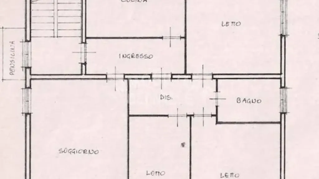 Grundriss - Apartment with Balcony in Rubiera