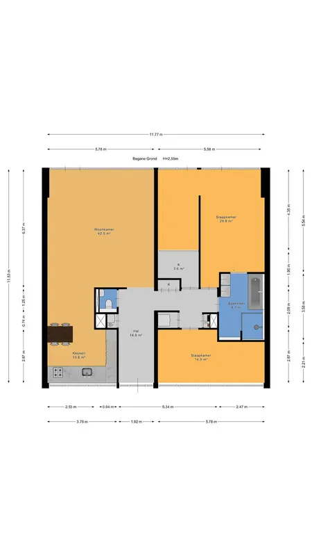 Plaan - Ground-floor Apartment with Sea View in Scheveningen