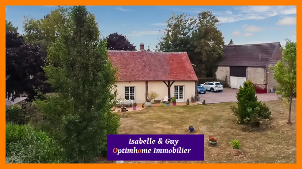 Aerial - Two-Home Estate with Large Garden in Eure