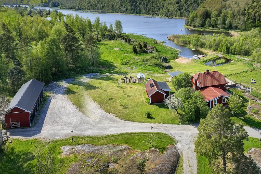 Vue aérienne - Waterfront House with Boat Slip in Gräddö