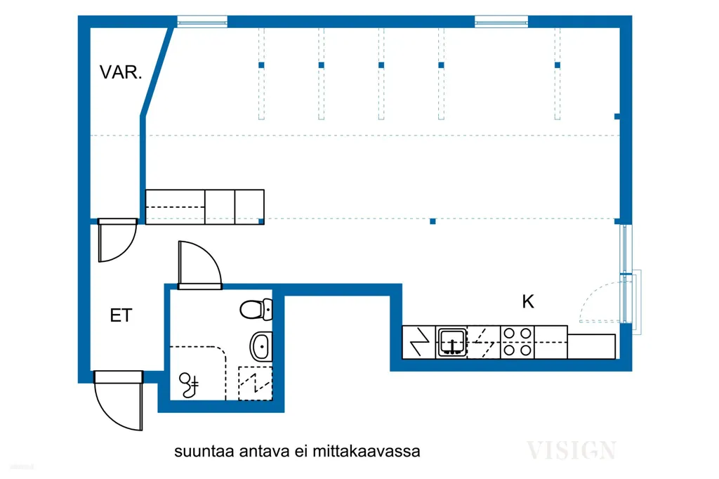 Plaan - Attic Studio with French Balcony in Nekala