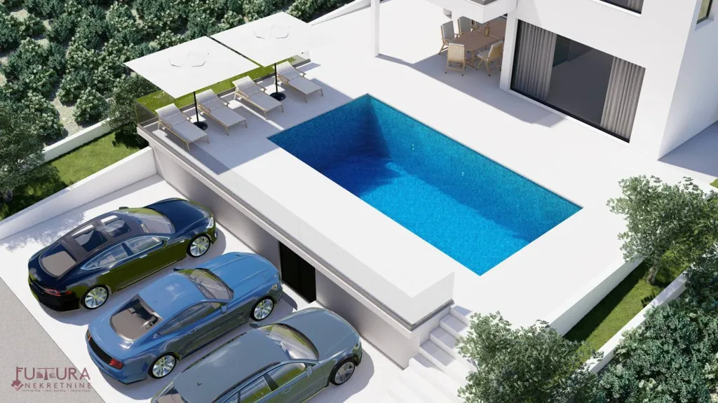 Piscina - Luxury Villa with Sea View in Posedarje