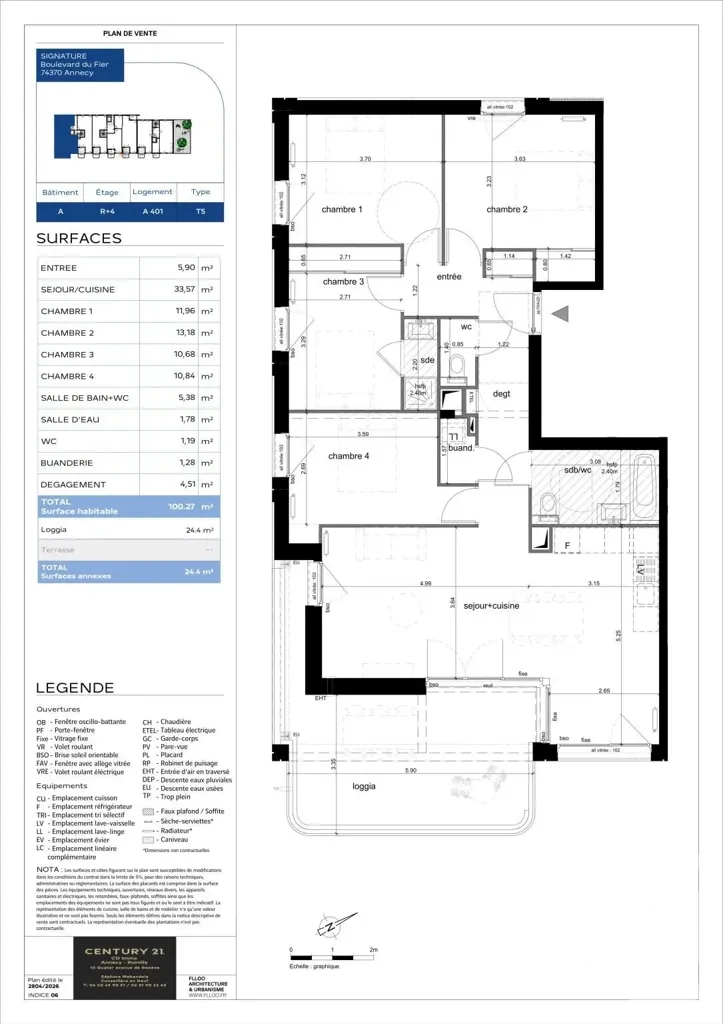 Plan - Appartement Neuf avec Loggia à Annecy