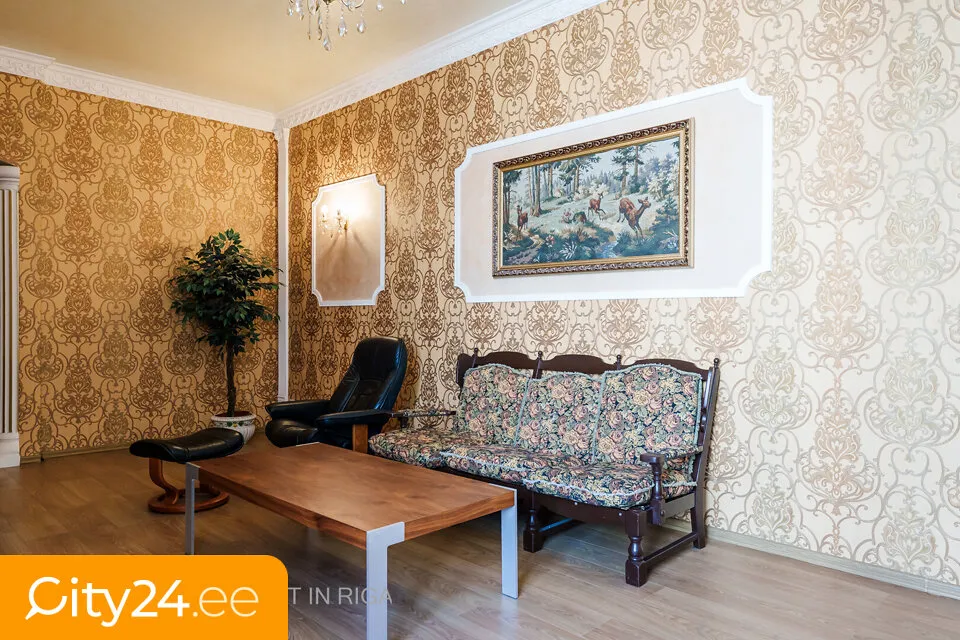 Soggiorno - 3-Bedroom Apartment in Riga Centre