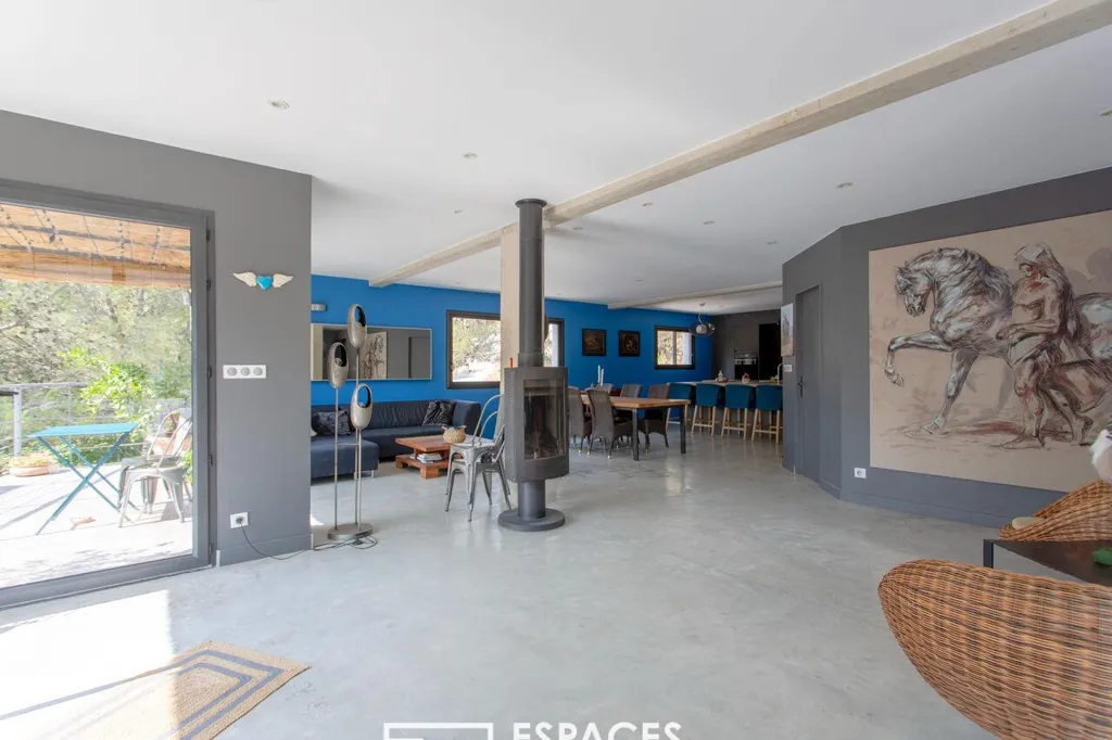 Soggiorno - Contemporary House with Pool near Beaucaire