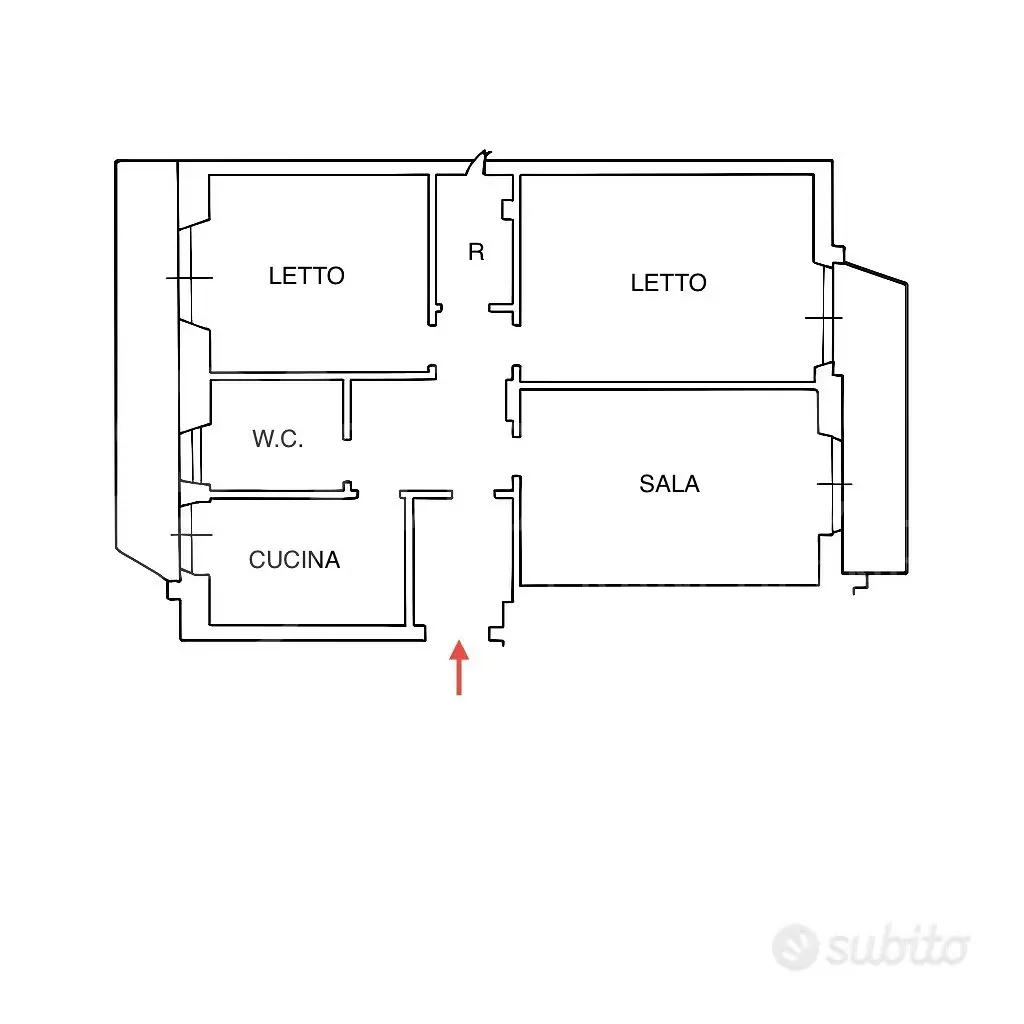 Plan - Income-Generating Apartment in Central Pompeii