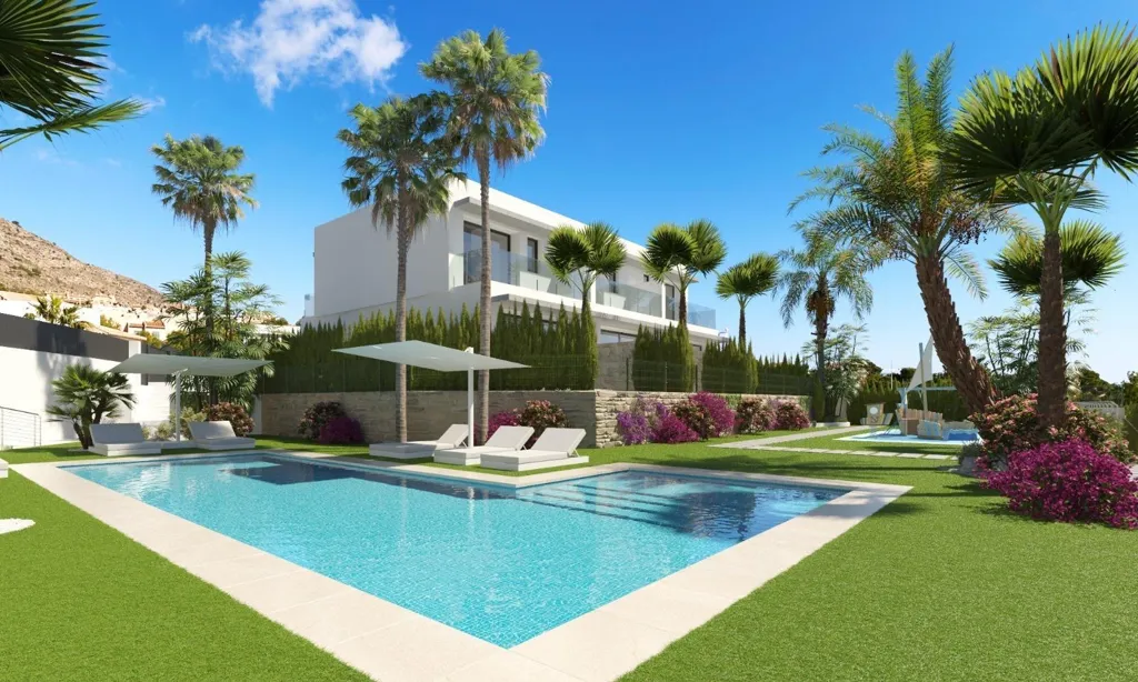 Pool - New Build Semi-Detached Villa with Pool in Finestrat