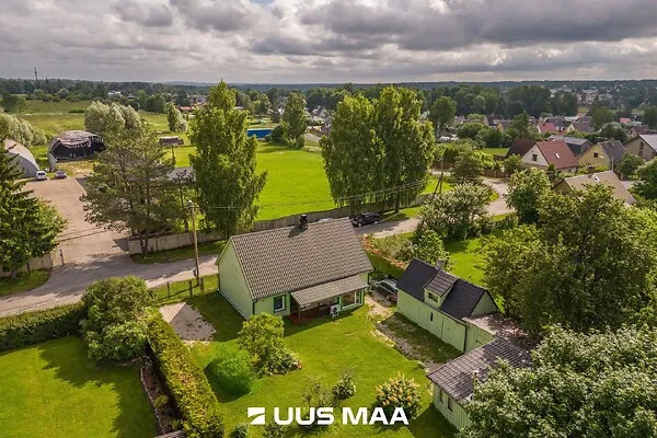 Aerial - Traditional Cottage with Garden in Valga