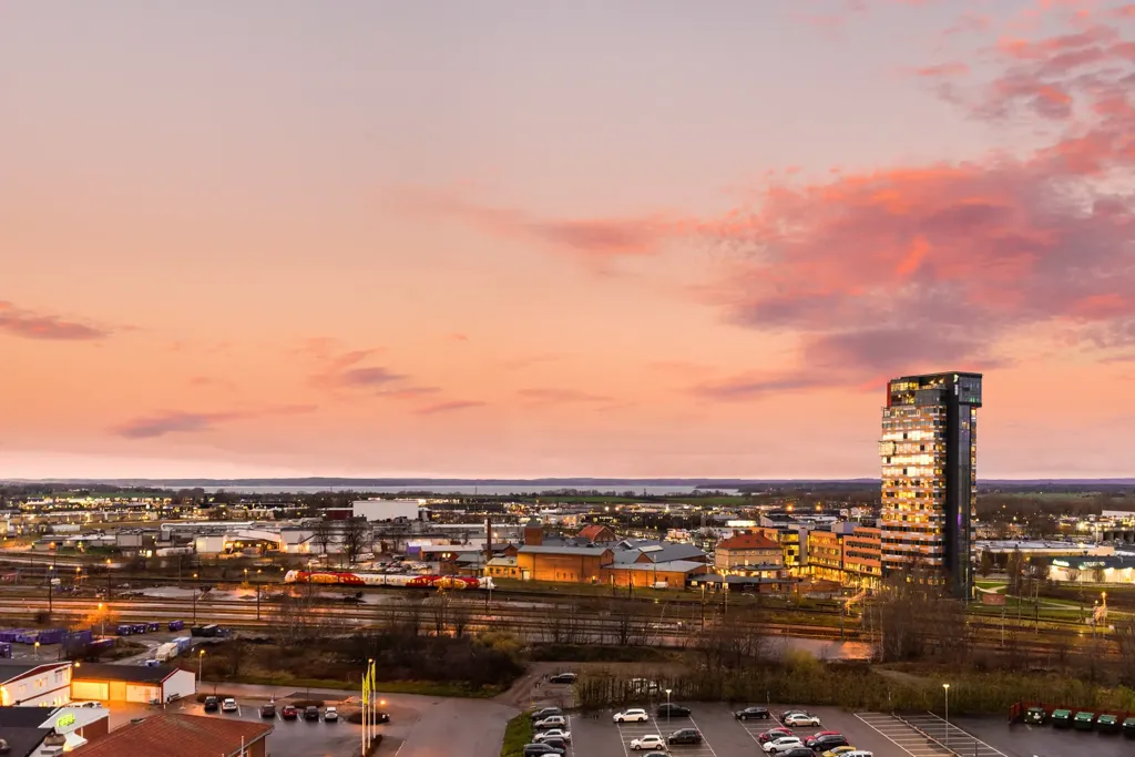 Vue aérienne - Apartment with City View in Central Linköping