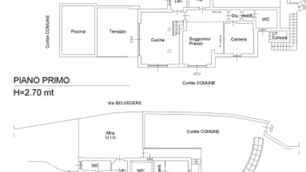 Plan - Contemporary Villa with Lake View in Civate