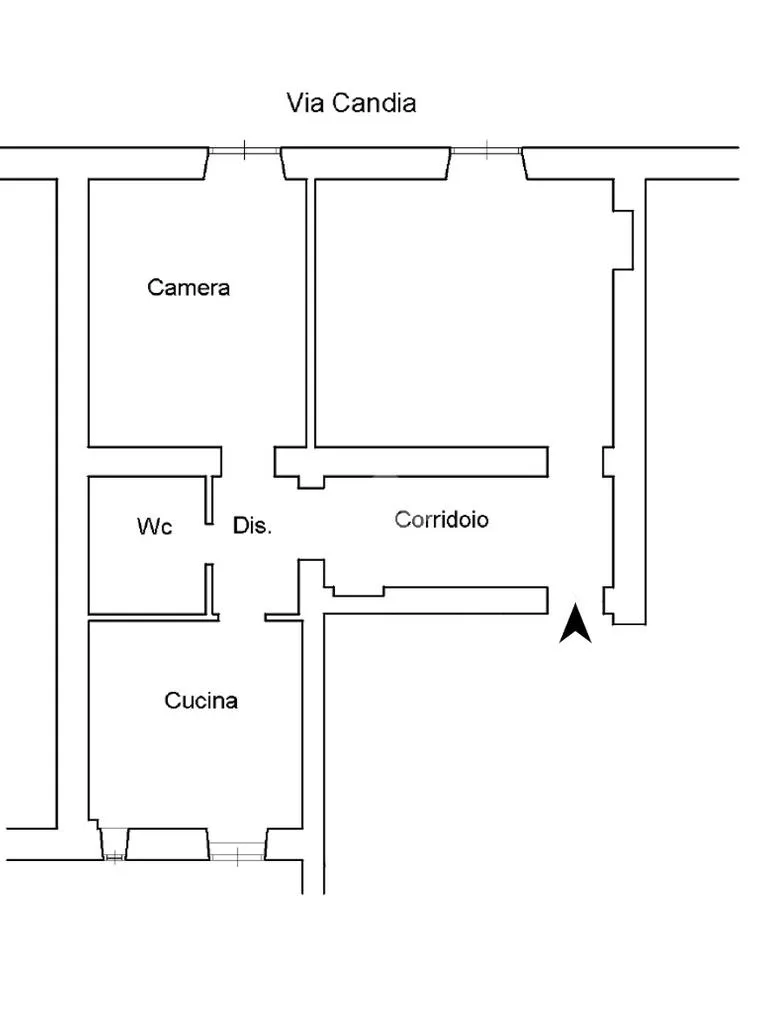 Planimetria - Central 2-Bedroom Apartment in Rome