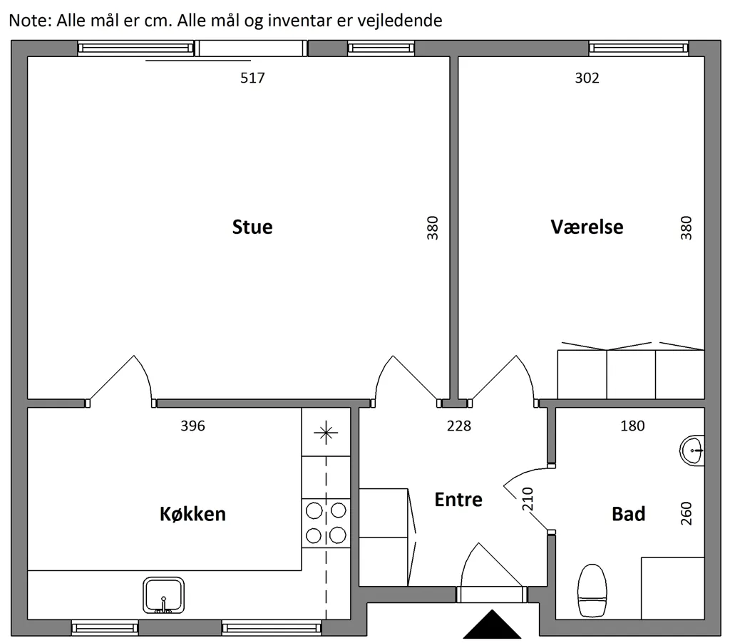 Plaan - Two-Bedroom Terraced House in Kongerslev
