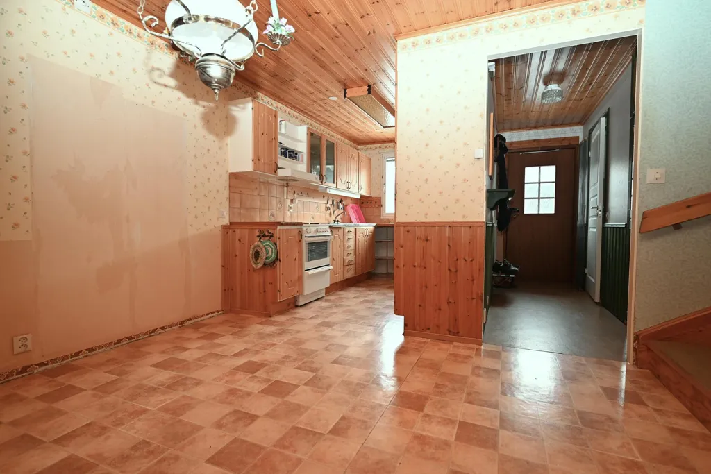 Köök - Renovated Flat with Fireplace in Central Location