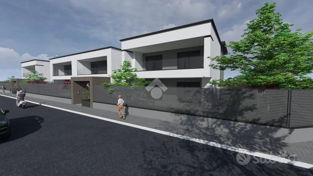 Modern Quadruplex with Garden in Casirate d'Adda