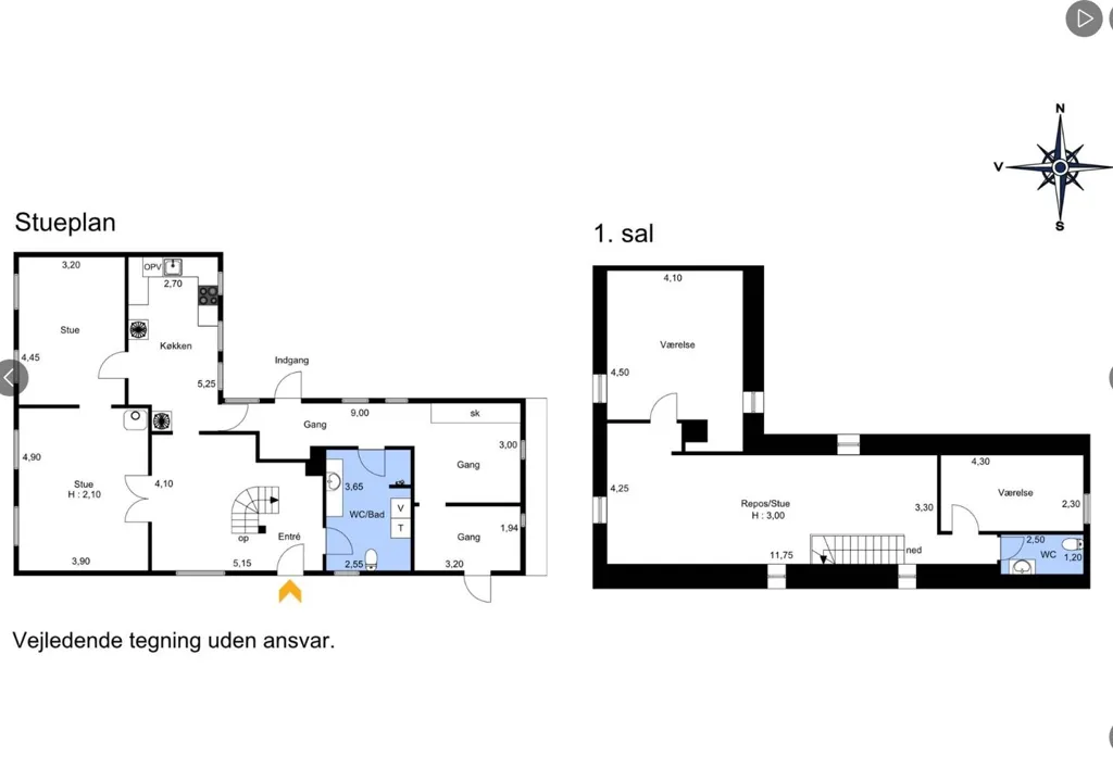 Plaan - Semi-detached House with Workshop near Maribo
