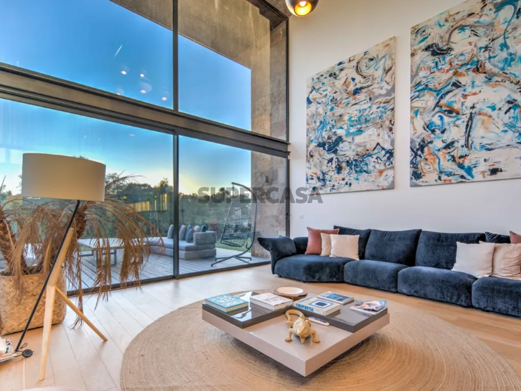 Living Room - Modern Villa with Sea View in Troia Resort