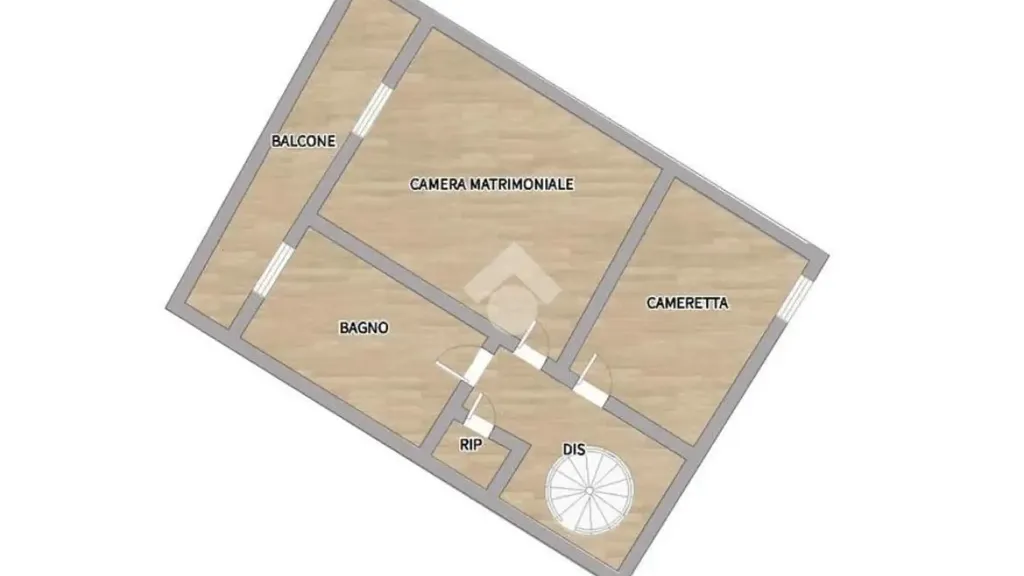 Plan - Three-Level Apartment with Balcony in Vasto