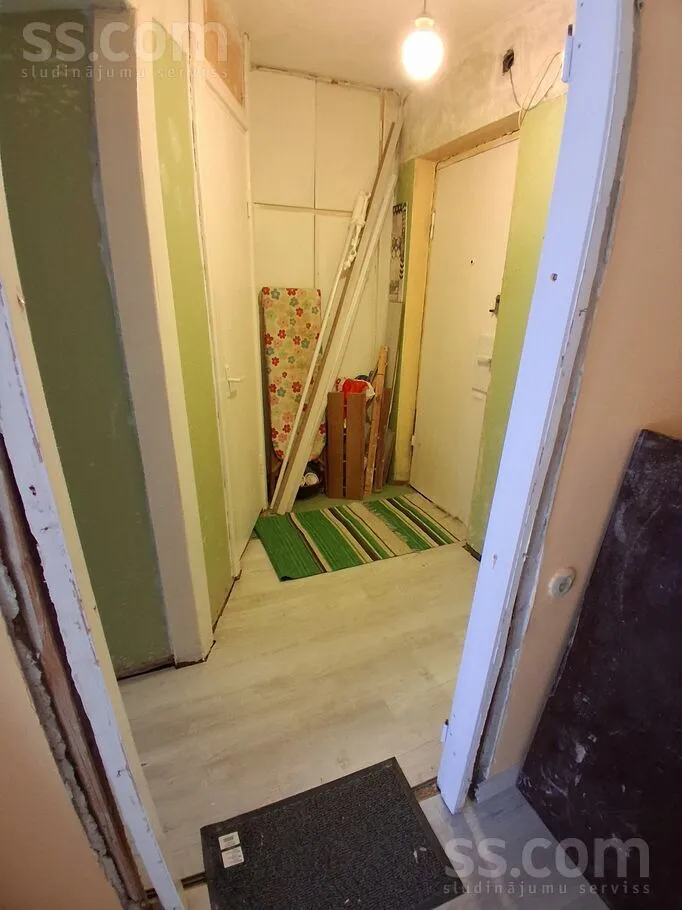 Hallway - Partially Renovated Flat with Lake View in Daugavpils
