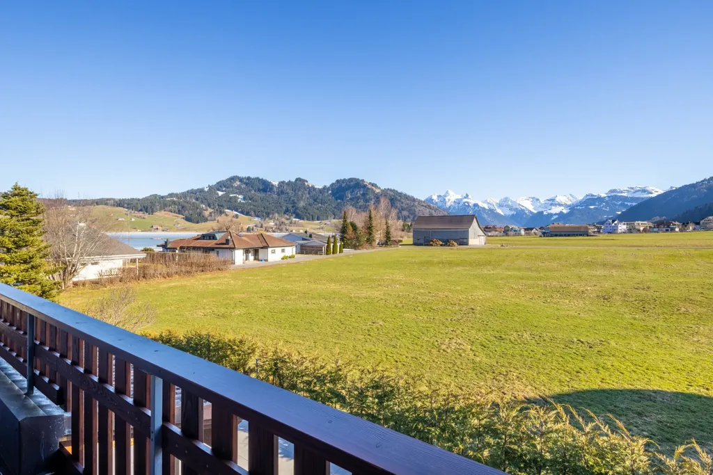 Balcony - Detached House with Panoramic Mountain Views in Einsiedeln
