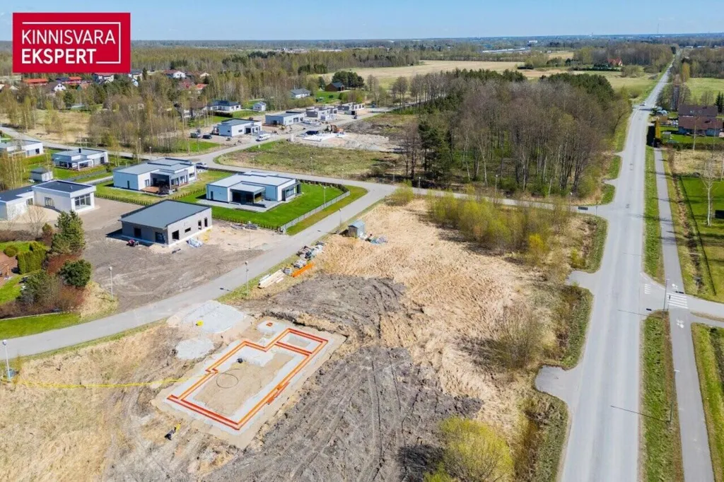 Vue aérienne - New Detached House with Garage in Pärnu