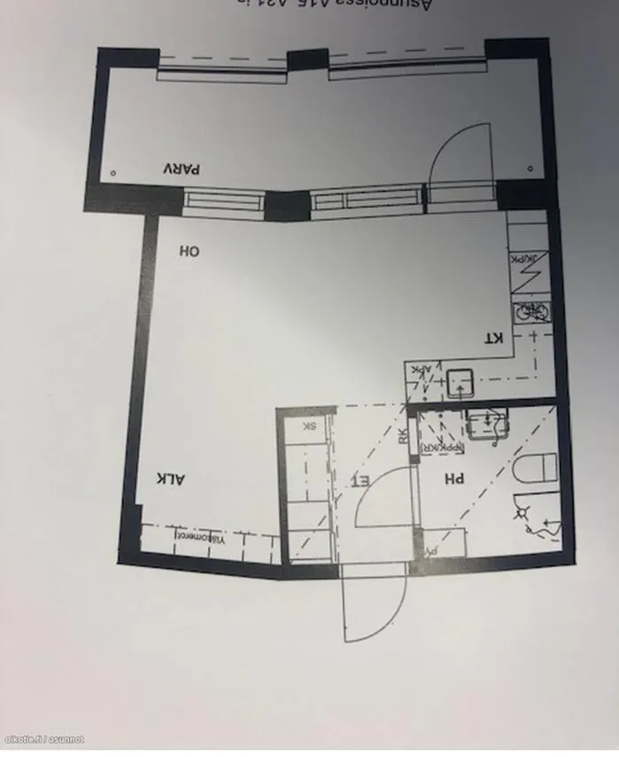 Plaan - Modern Studio with Balcony in Tampere