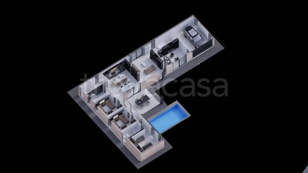 Plan - Luxury Villa with Pool in Turin