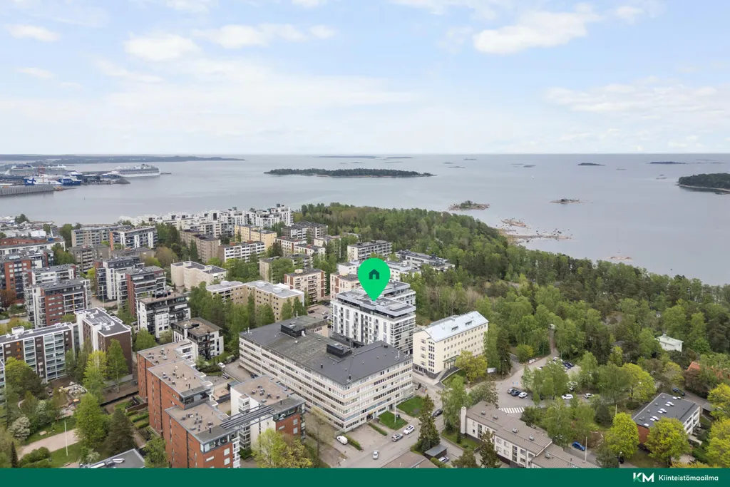 Vue aérienne - Modern Apartment with Balcony in Helsinki