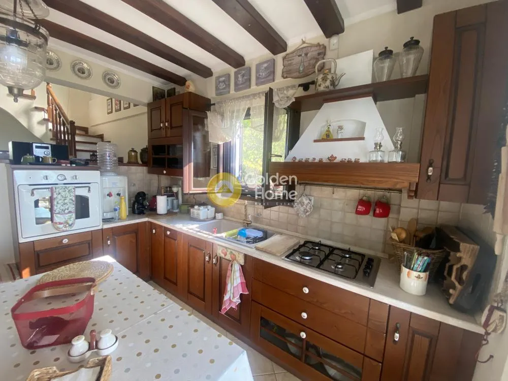 Cuisine - Independent Mezzanine with Panoramic View in Amarynthos