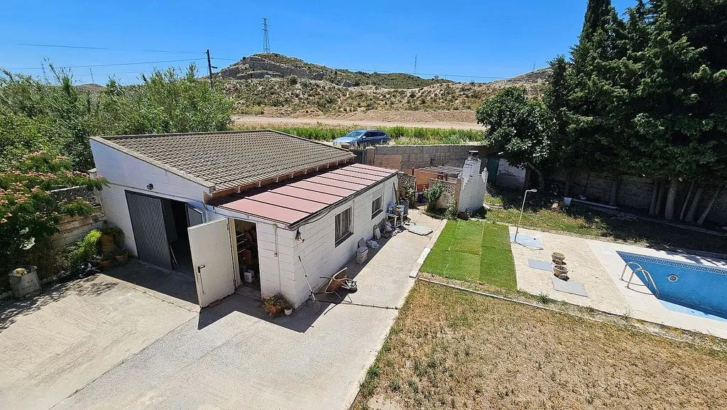 Vue aérienne - Rustic House with Pool near Zaragoza