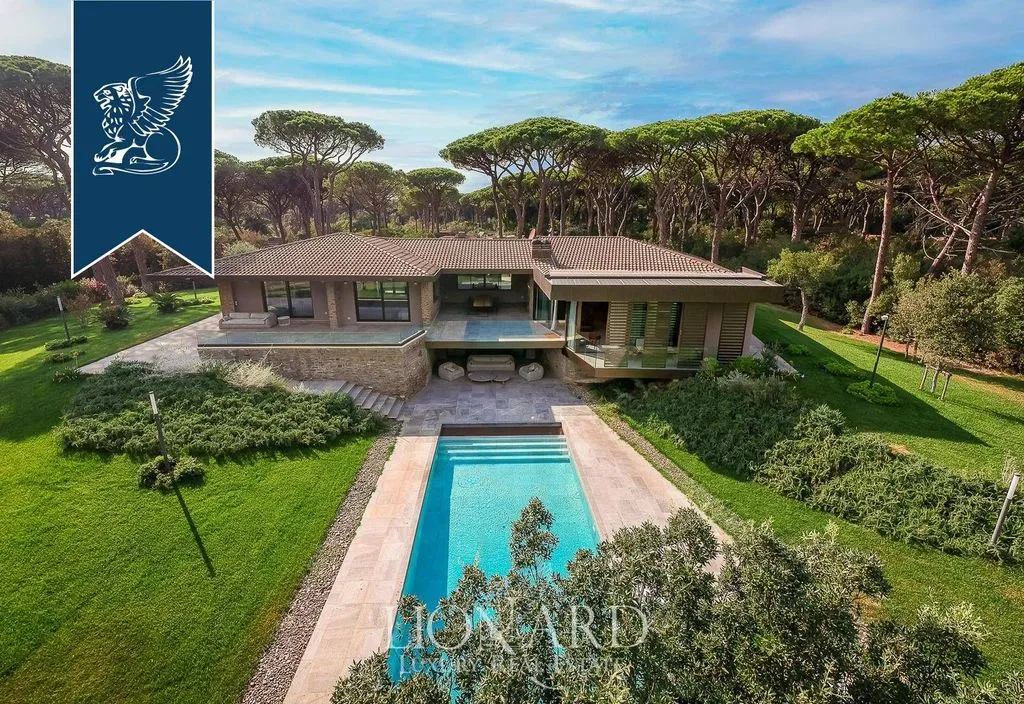 Vue aérienne - Modern Villa with Pool in Castiglione della Pescaia