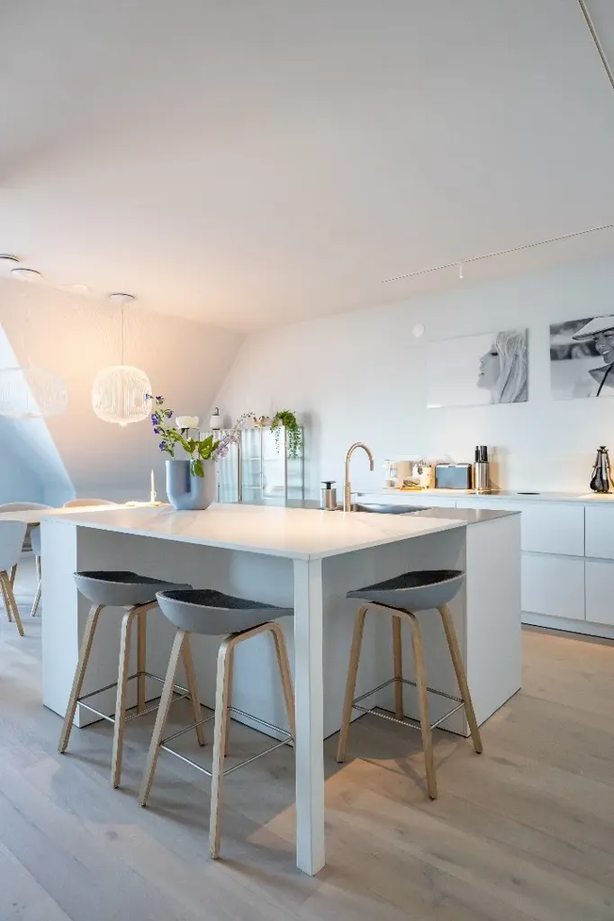 Köök - Modern Apartment with Sea View in Cadzand