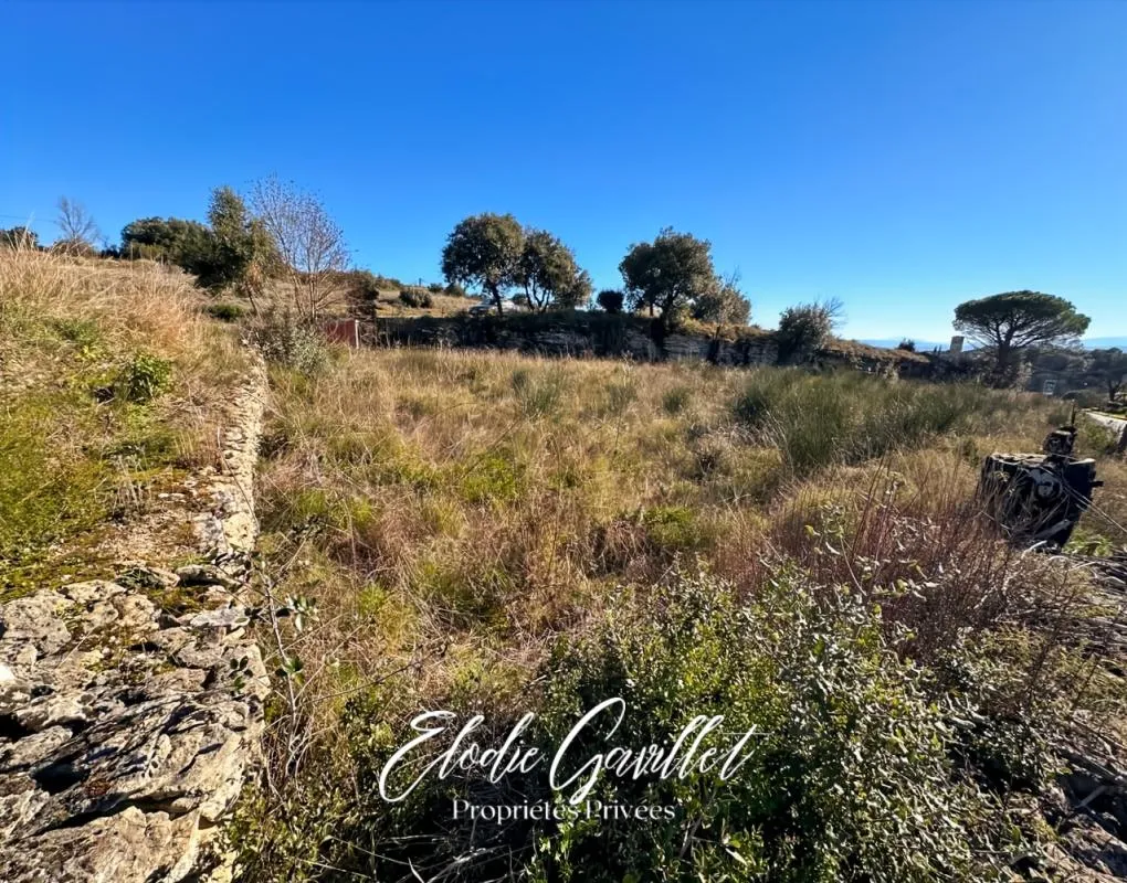 Garden - Buildable Plot with Village and Mountain View in Moussoulens