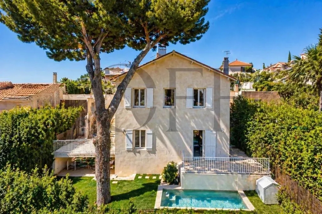 Vue aérienne - Maison avec Piscine et Vue Sud à Cassis