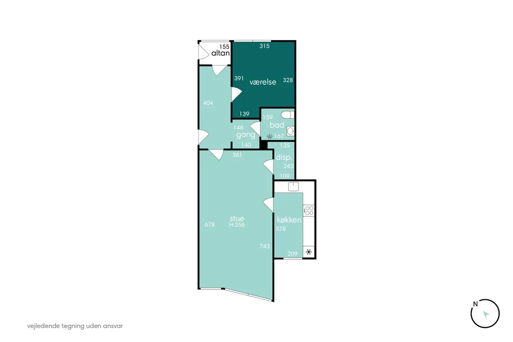 Plaan - Apartment with Panoramic View in Aalborg