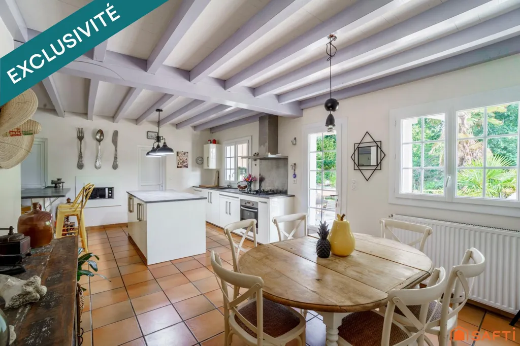 Salle à manger - Villa Landaise avec Piscine à Léon