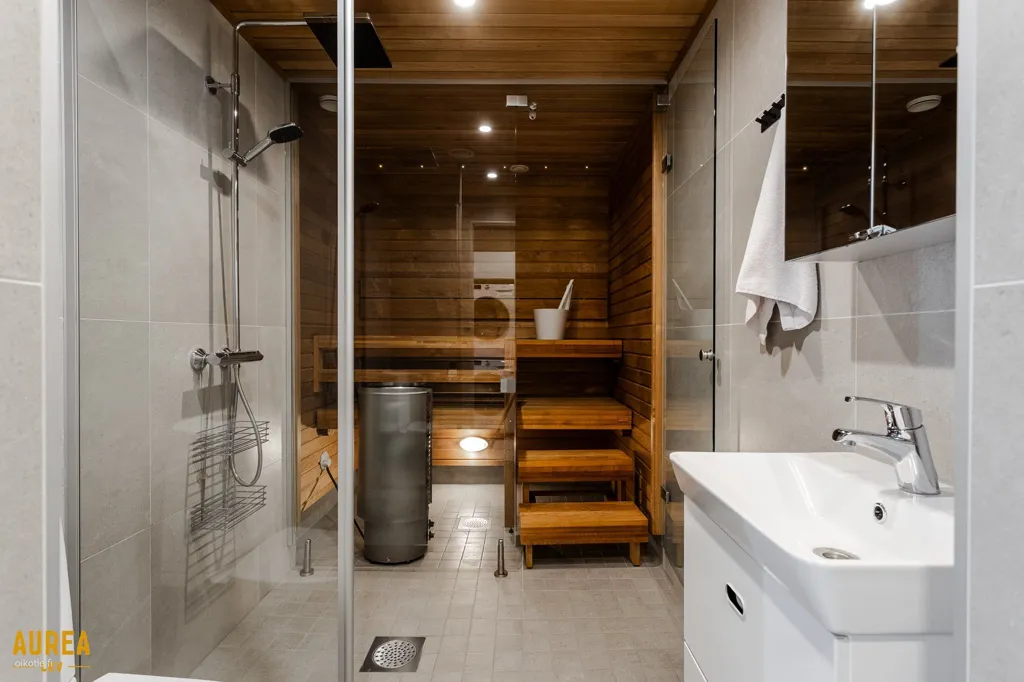 Bathrooms - Modern Apartment with Sea View in Oulu