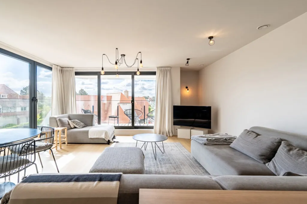 Séjour - Appartement d'Angle avec Vue Dégagée à Zoute
